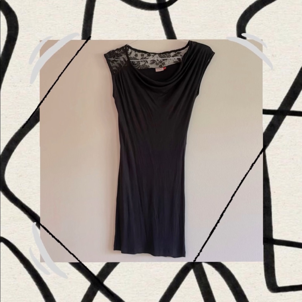 Black short dress (stretchy), ONLY, size: small, color: black